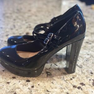 Torrid Black Patent Leather Mary Jane Heels